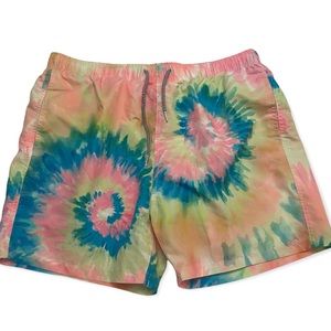 Boardies Apparel XL Spiral Tie Dye III Swim Trunks NWOT Pink Blue
